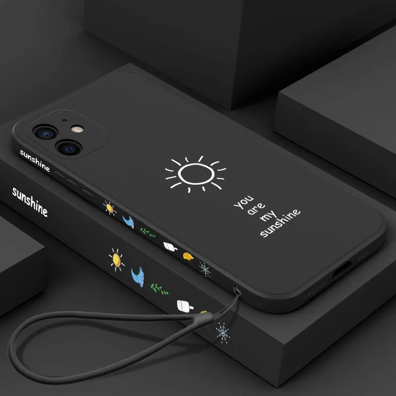 Liquid Silicone Lanyard Back Cover Phone Case - Bellarte Enchanté Liquid Silicone Lanyard Back Cover Phone Case