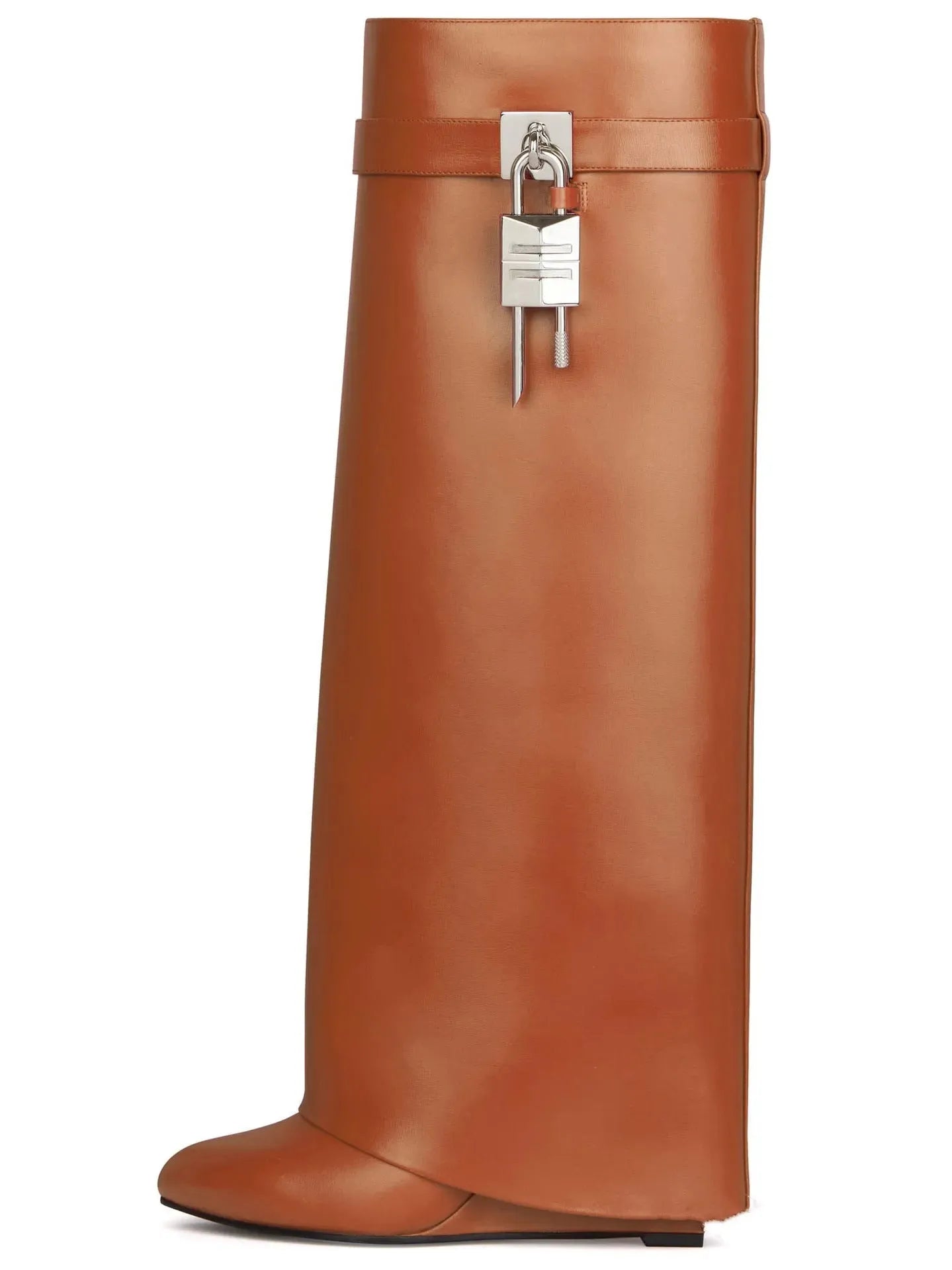 Lock Wedge Female Boots High Heel Pointed Toe - Bellarte Enchanté Lock Wedge Female Boots High Heel Pointed Toe