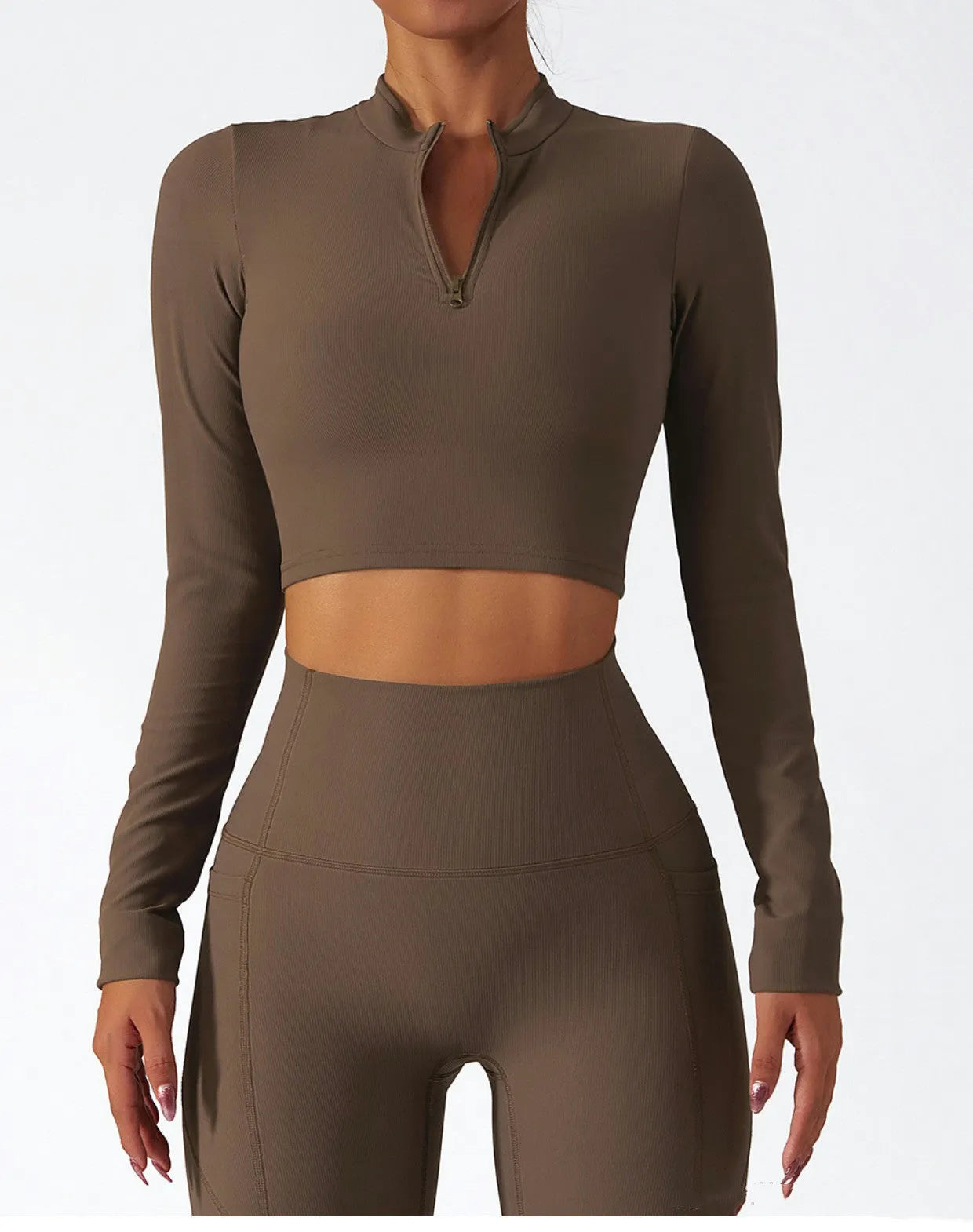 Long Sleeve Yoga Suit Running Training Belt Chest Pad Top - Bellarte Enchanté Long Sleeve Yoga Suit Running Training Belt Chest Pad Top