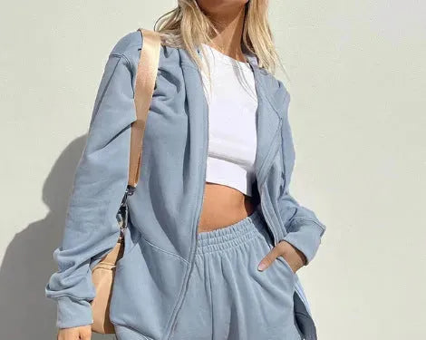 Loose Hooded Sportswear Jogger Pants Women's Suit - Bellarte Enchanté Loose Hooded Sportswear Jogger Pants Women's Suit