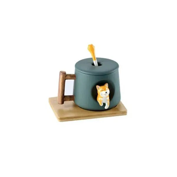 Lovers Shiba Inu Cup Corgi Ceramic Cup - Bellarte Enchanté Lovers Shiba Inu Cup Corgi Ceramic Cup