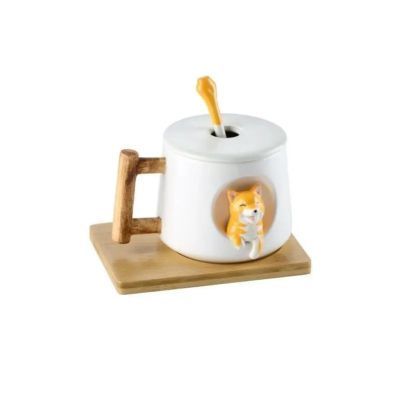 Lovers Shiba Inu Cup Corgi Ceramic Cup - Bellarte Enchanté Lovers Shiba Inu Cup Corgi Ceramic Cup