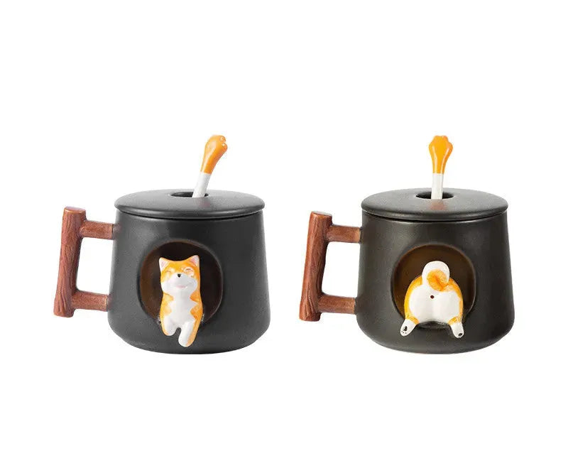 Lovers Shiba Inu Cup Corgi Ceramic Cup - Bellarte Enchanté Lovers Shiba Inu Cup Corgi Ceramic Cup