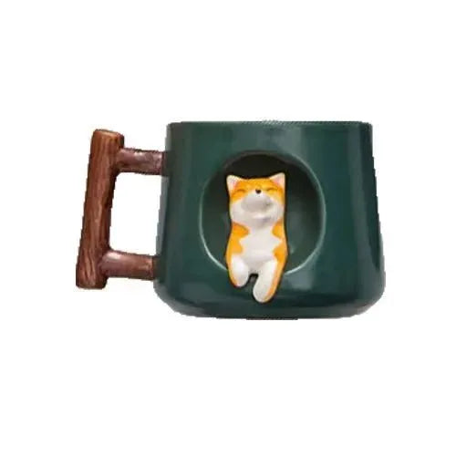 Lovers Shiba Inu Cup Corgi Ceramic Cup - Bellarte Enchanté Lovers Shiba Inu Cup Corgi Ceramic Cup