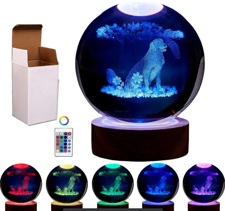 Luminous 3d Solar System Crystal Ball Desktop - Bellarte Enchanté Luminous 3d Solar System Crystal Ball Desktop