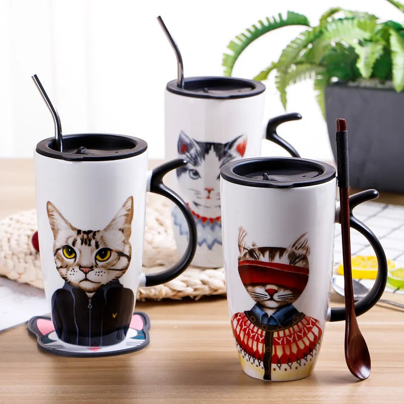 Luxury Ceramic Cat Mug - Purrfection in Every Sip - Bellarte Enchanté Luxury Ceramic Cat Mug - Purrfection in Every Sip