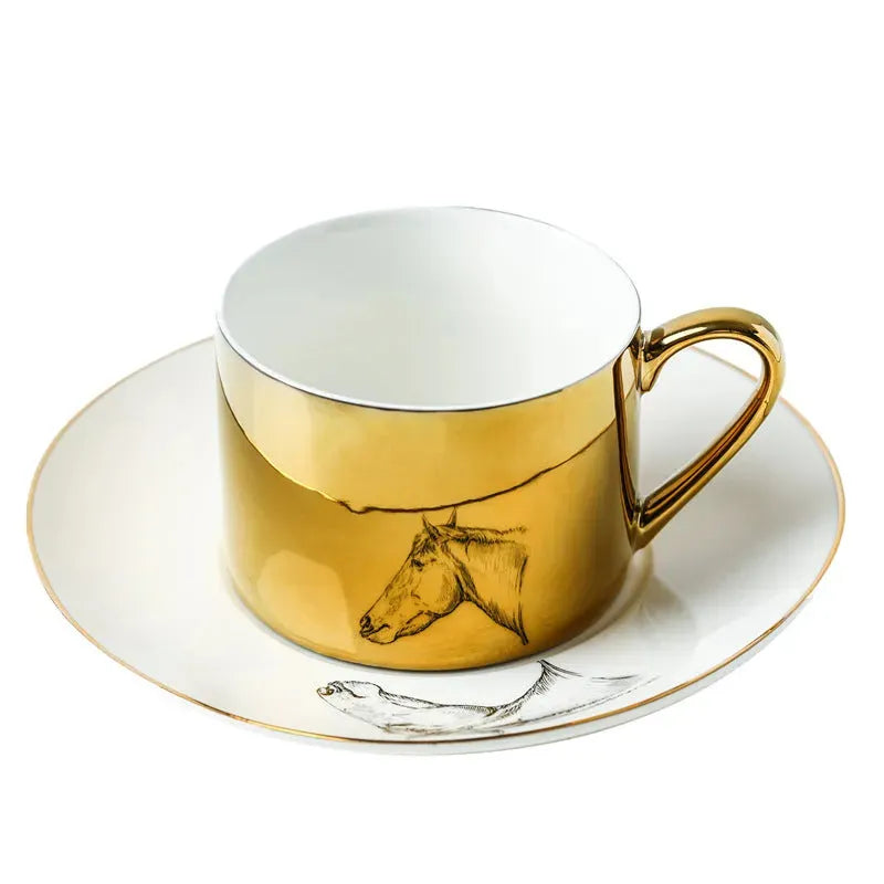 Luxury Ins Nordic Reflection Animal Mirror Ceramic Cup - Bellarte Enchanté Luxury Ins Nordic Reflection Animal Mirror Ceramic Cup