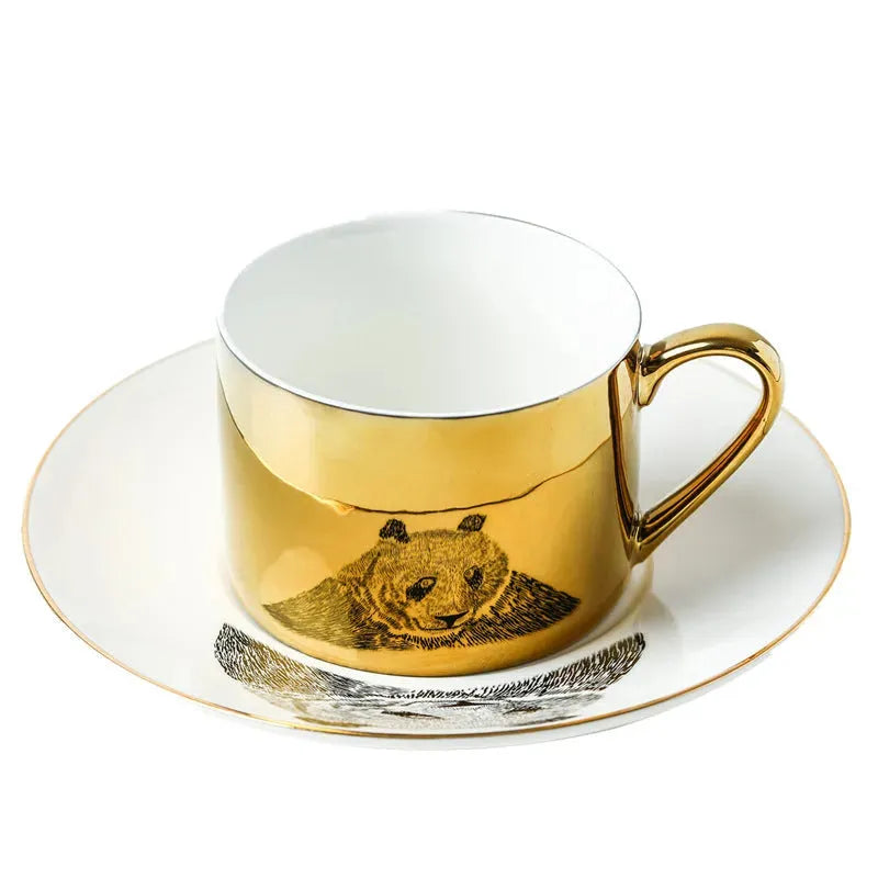 Luxury Ins Nordic Reflection Animal Mirror Ceramic Cup - Bellarte Enchanté Luxury Ins Nordic Reflection Animal Mirror Ceramic Cup