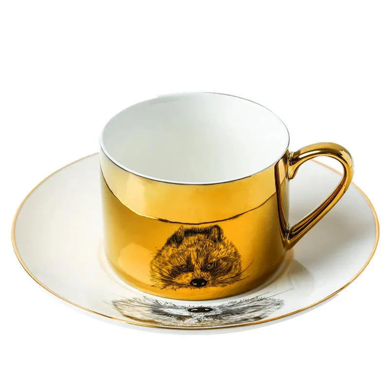 Luxury Ins Nordic Reflection Animal Mirror Ceramic Cup - Bellarte Enchanté Luxury Ins Nordic Reflection Animal Mirror Ceramic Cup
