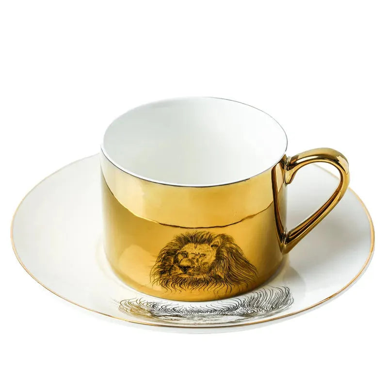 Luxury Ins Nordic Reflection Animal Mirror Ceramic Cup - Bellarte Enchanté Luxury Ins Nordic Reflection Animal Mirror Ceramic Cup
