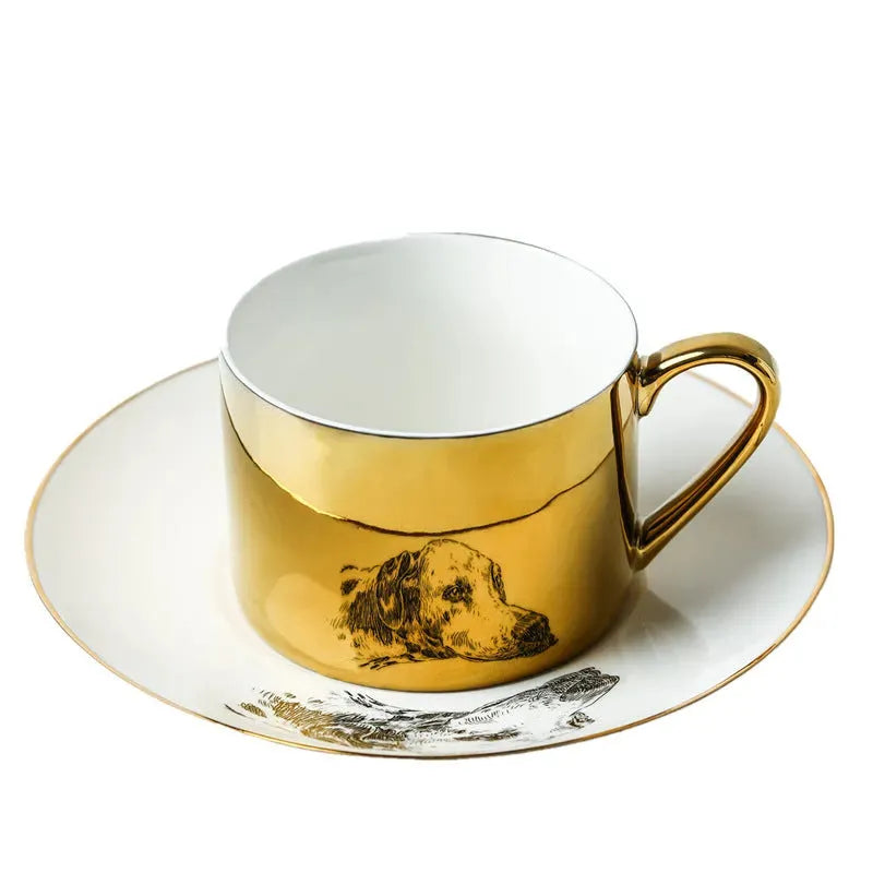 Luxury Ins Nordic Reflection Animal Mirror Ceramic Cup - Bellarte Enchanté Luxury Ins Nordic Reflection Animal Mirror Ceramic Cup
