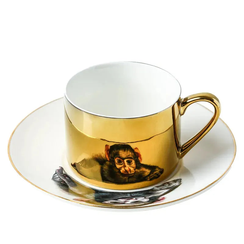 Luxury Ins Nordic Reflection Animal Mirror Ceramic Cup - Bellarte Enchanté Luxury Ins Nordic Reflection Animal Mirror Ceramic Cup