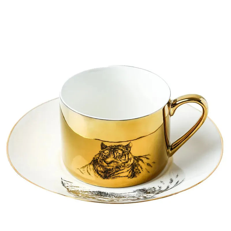 Luxury Ins Nordic Reflection Animal Mirror Ceramic Cup - Bellarte Enchanté Luxury Ins Nordic Reflection Animal Mirror Ceramic Cup