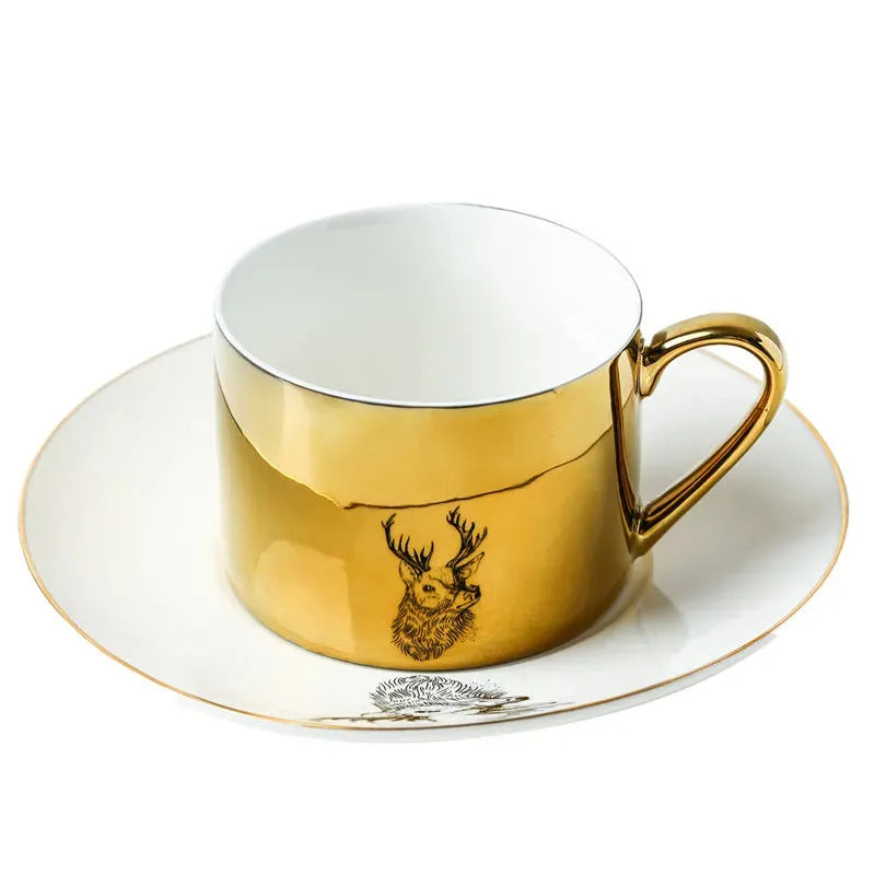Luxury Ins Nordic Reflection Animal Mirror Ceramic Cup - Bellarte Enchanté Luxury Ins Nordic Reflection Animal Mirror Ceramic Cup