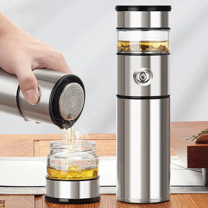 Luxury Steel Vacuum Flask Men And Women Filter Water Cup - Bellarte Enchanté Luxury Steel Vacuum Flask Men And Women Filter Water Cup