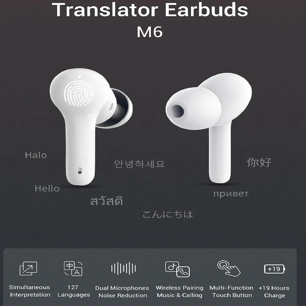 M6 Smart Bluetooth Translation Headphones Supports 127 Languages - Bellarte Enchanté M6 Smart Bluetooth Translation Headphones Supports 127 Languages