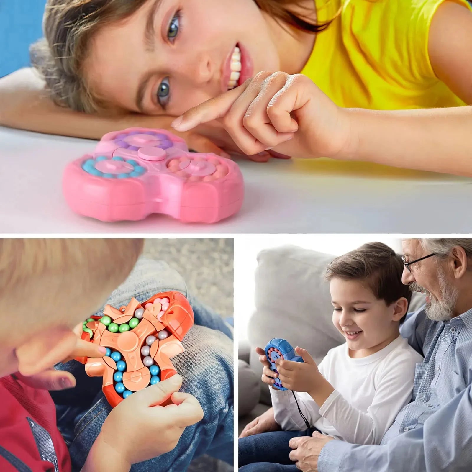 Magic Bean Puzzle Toy, Rotating Magic Bean Cube&Fidget Spinner Toys 2-in-1, Magic Ball Brain Teaser STEM Game, Gift For Kids Boys Girls, Teens And Adult For Birthday Christmas New Year - Bellarte Enchanté Magic Bean Puzzle Toy, Rotating Magic Bean Cube&Fidget Spinner Toys 2-in-1, Magic Ball Brain Teaser STEM Game, Gift For Kids Boys Girls, Teens And Adult For Birthday Christmas New Year