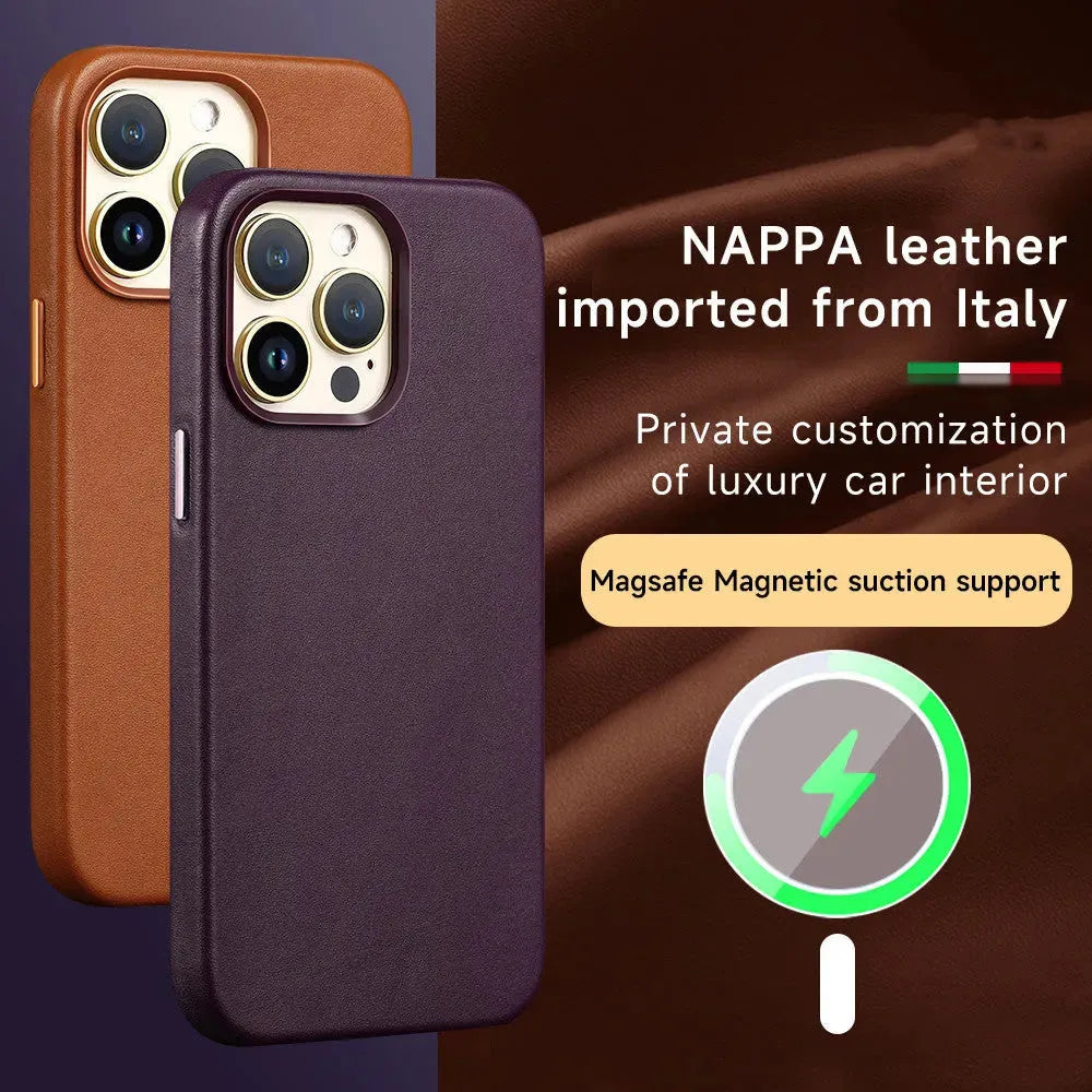 Magnetic Absorbing Leather Phone Case - Bellarte Enchanté Magnetic Absorbing Leather Phone Case
