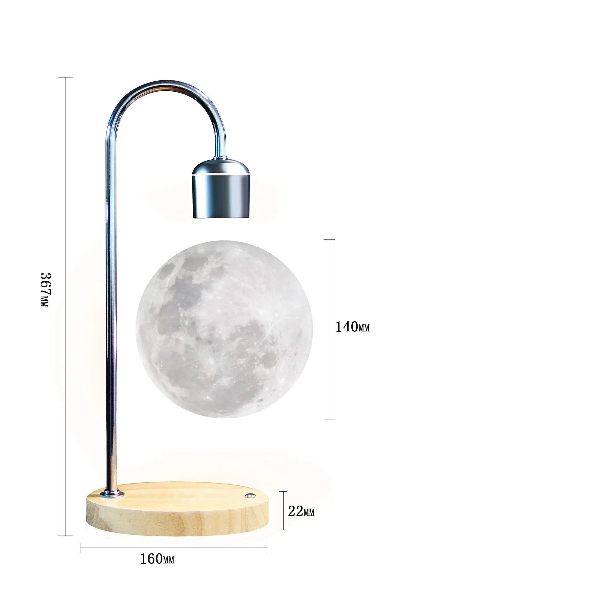 Magnetic Levitation Moon Light 3d Printing Moon Light - Bellarte Enchanté Magnetic Levitation Moon Light 3d Printing Moon Light