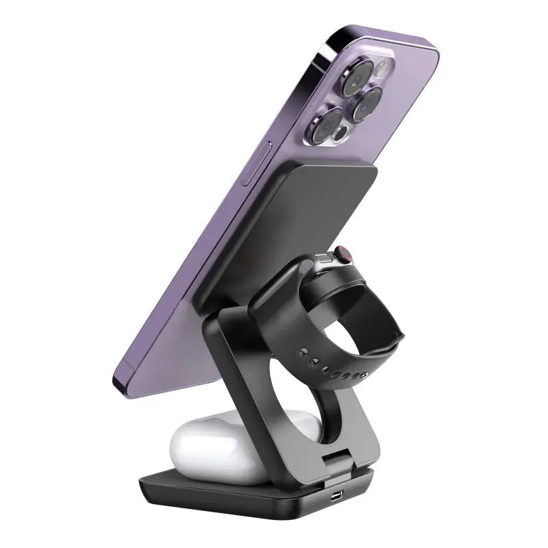 Magnetic Suction Wireless Charging And Folding Phone Holder - Bellarte Enchanté Magnetic Suction Wireless Charging And Folding Phone Holder
