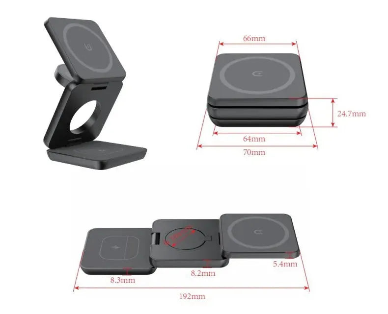 Magnetic Suction Wireless Charging And Folding Phone Holder - Bellarte Enchanté Magnetic Suction Wireless Charging And Folding Phone Holder