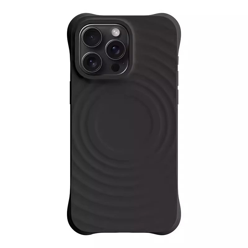 Magnetic Wave Absorbing Ripple Shell Phone Case Solid Color Liquid Silicone Hard Protective Cover - Bellarte Enchanté Magnetic Wave Absorbing Ripple Shell Phone Case Solid Color Liquid Silicone Hard Protective Cover