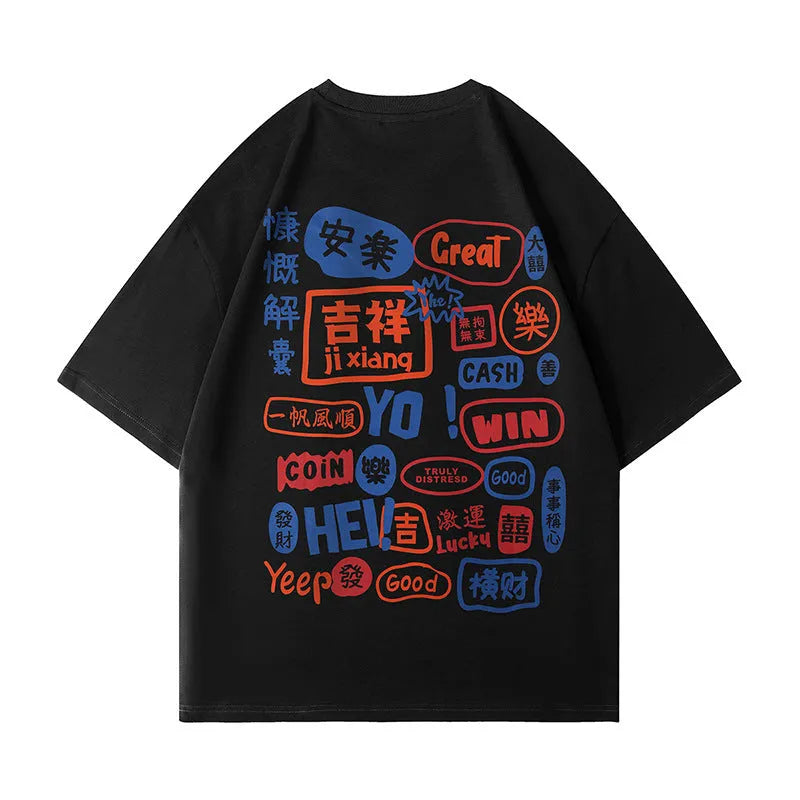 Men Manga Graffiti Tees Fashion Tops T-Shirt - Bellarte Enchanté Men Manga Graffiti Tees Fashion Tops T-Shirt