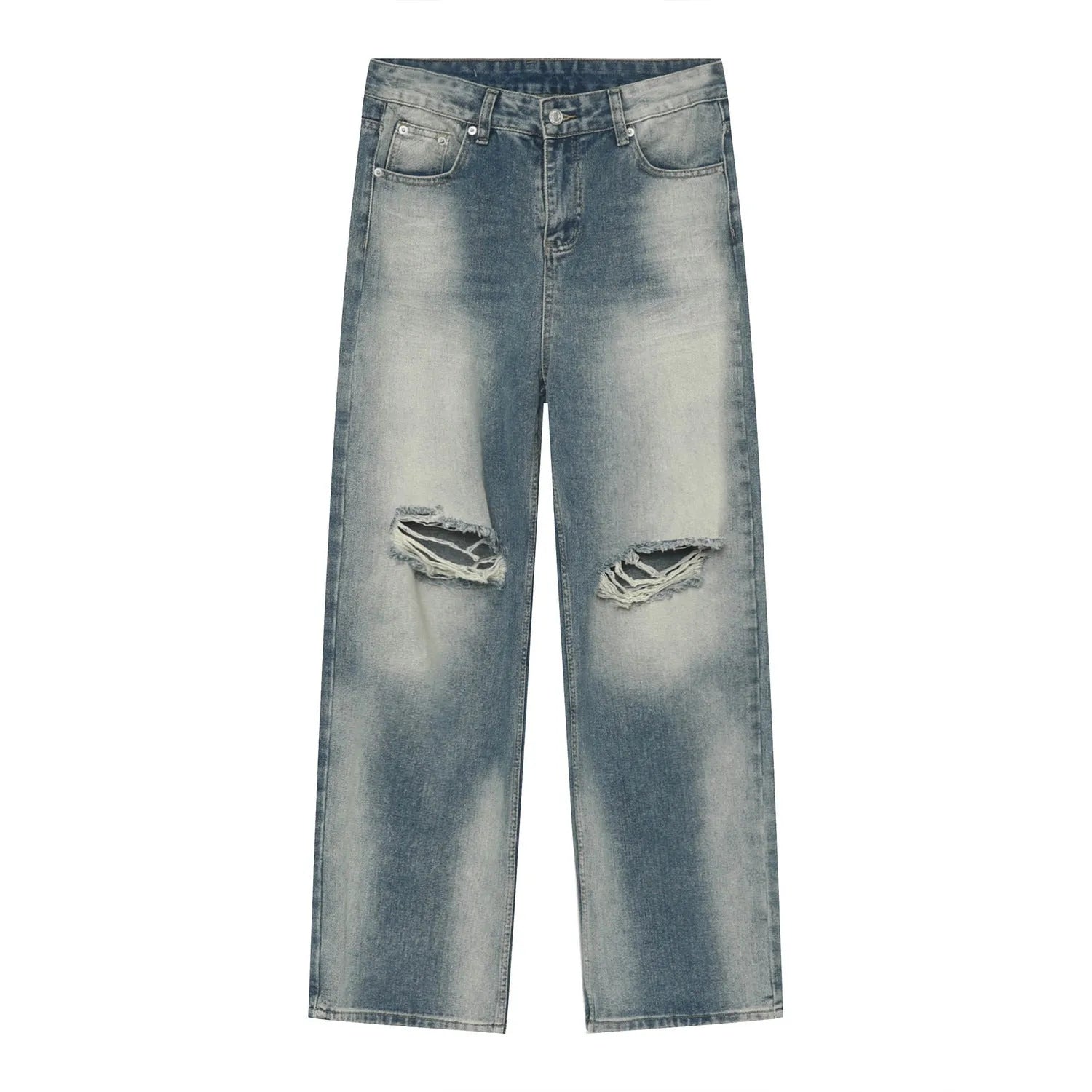 Men's American Style Loose Vintage Ripped Jeans - Bellarte Enchanté Men's American Style Loose Vintage Ripped Jeans