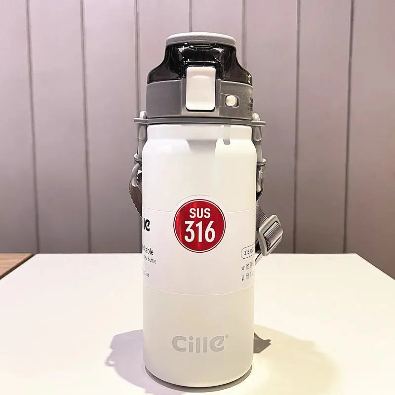 Men's And Women's Stainless Steel Portable Outdoor Cup With Straw - Bellarte Enchanté Men's And Women's Stainless Steel Portable Outdoor Cup With Straw