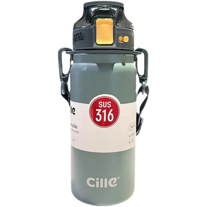 Men's And Women's Stainless Steel Portable Outdoor Cup With Straw - Bellarte Enchanté Men's And Women's Stainless Steel Portable Outdoor Cup With Straw