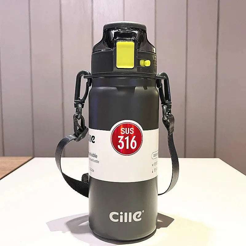 Men's And Women's Stainless Steel Portable Outdoor Cup With Straw - Bellarte Enchanté Men's And Women's Stainless Steel Portable Outdoor Cup With Straw