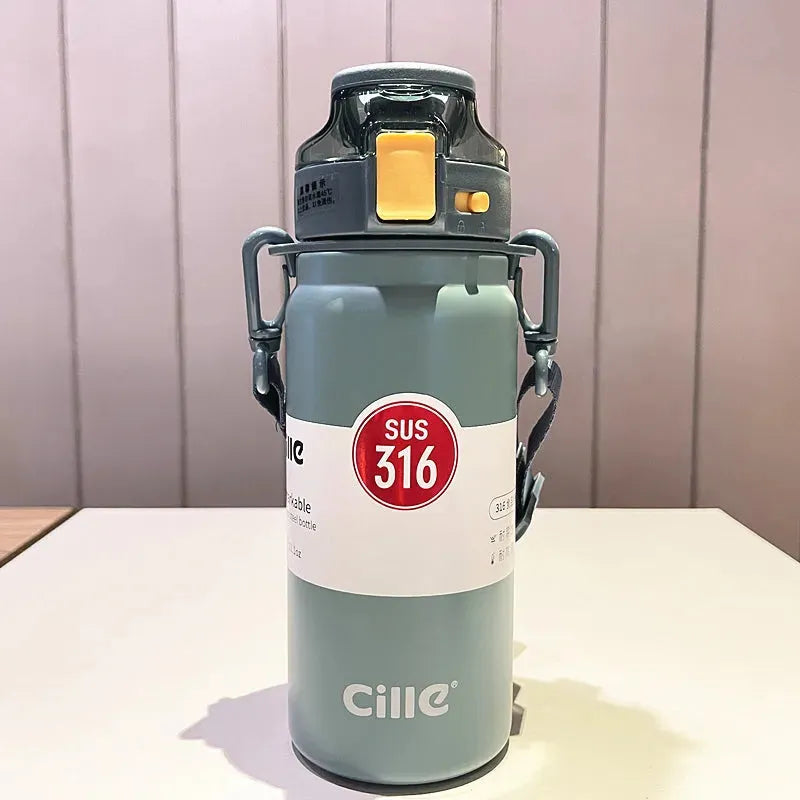 Men's And Women's Stainless Steel Portable Outdoor Cup With Straw - Bellarte Enchanté Men's And Women's Stainless Steel Portable Outdoor Cup With Straw