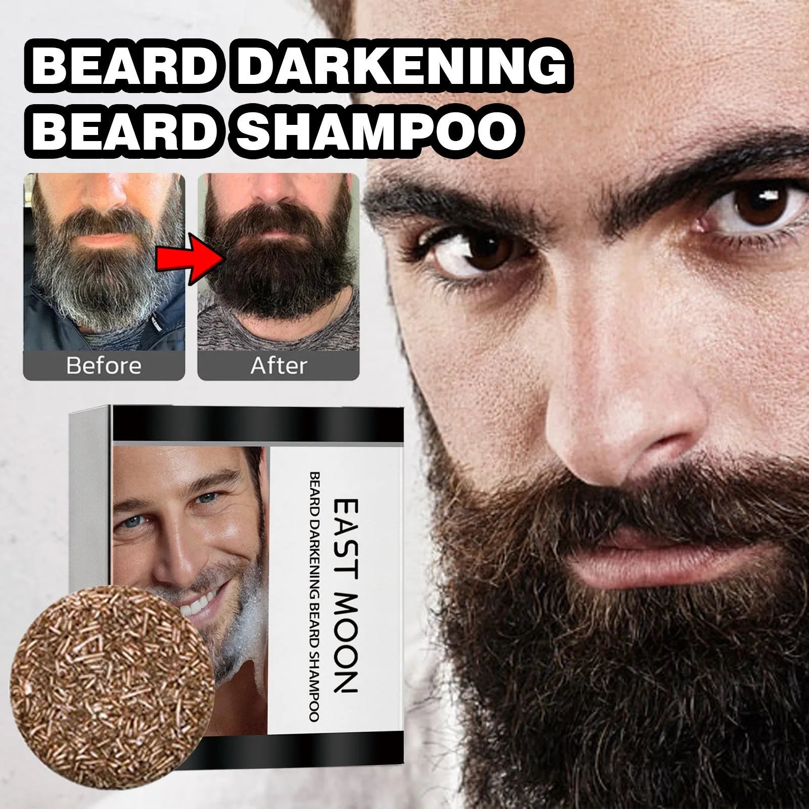 Men's Beard Black Thick Mild Care Soap - Bellarte Enchanté Men's Beard Black Thick Mild Care Soap