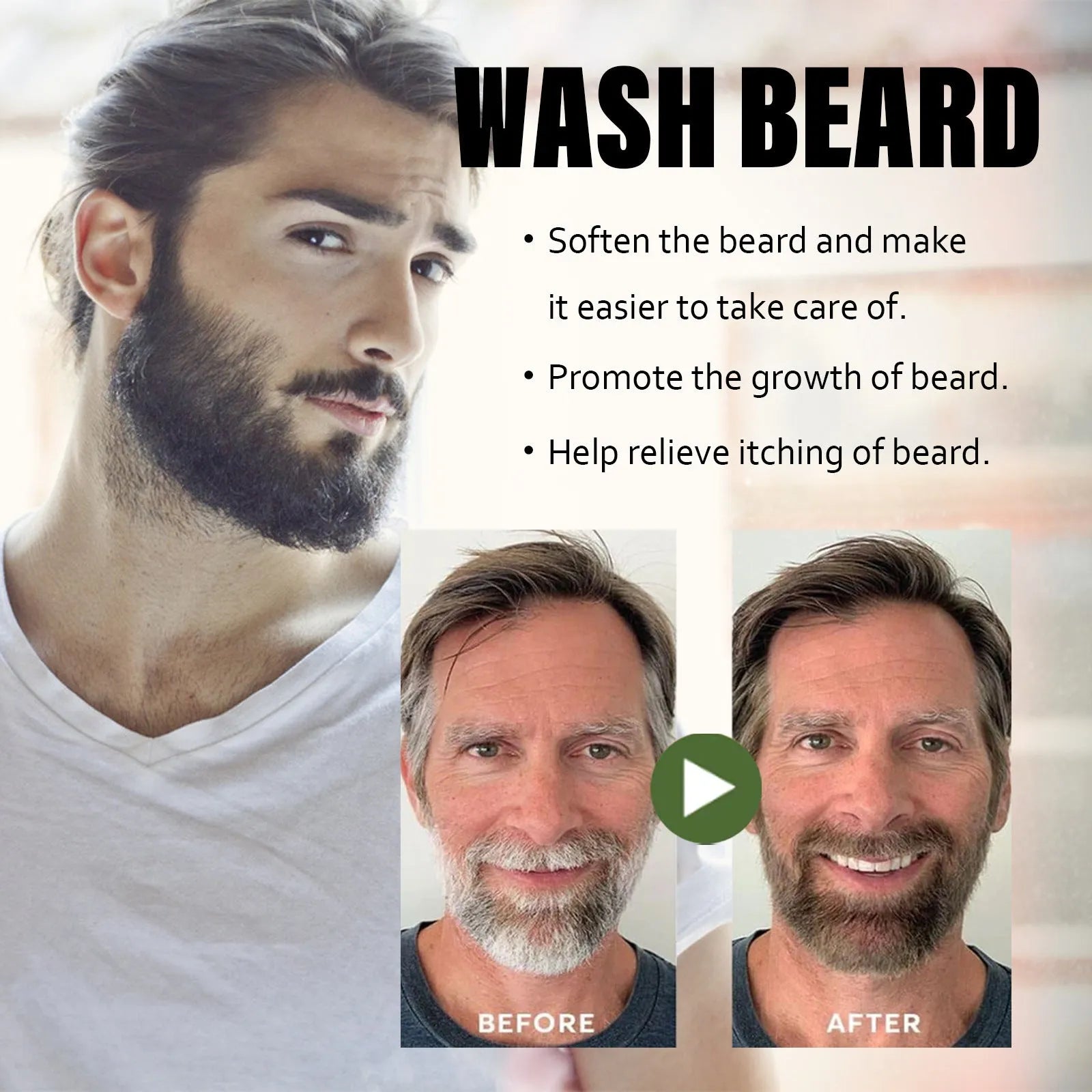 Men's Beard Black Thick Mild Care Soap - Bellarte Enchanté Men's Beard Black Thick Mild Care Soap