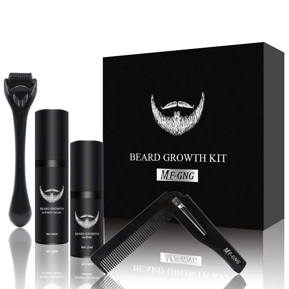 Men's Beard Grooming Kit Beard Roller Cleaning Disinfectant - Bellarte Enchanté Men's Beard Grooming Kit Beard Roller Cleaning Disinfectant