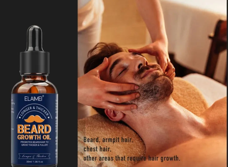 Men's Beard Growth Liquid To Maintain The Beard And Nourish - Bellarte Enchanté Men's Beard Growth Liquid To Maintain The Beard And Nourish