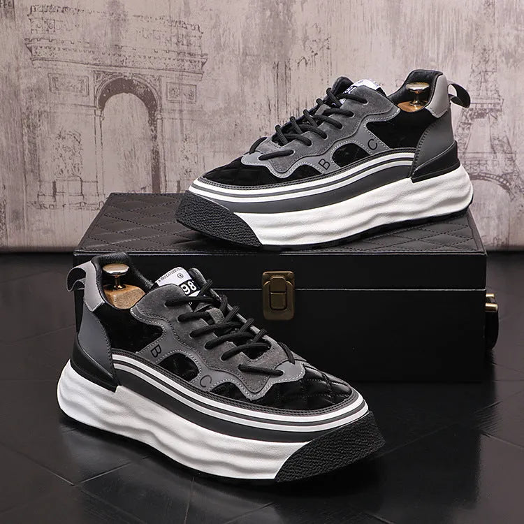 Men's Comfortable In The High Tide Sneakers Breathable Color Blocking - Bellarte Enchanté Men's Comfortable In The High Tide Sneakers Breathable Color Blocking