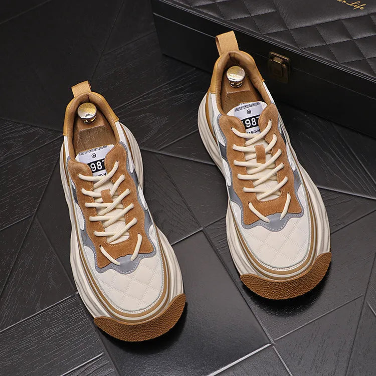 Men's Comfortable In The High Tide Sneakers Breathable Color Blocking - Bellarte Enchanté Men's Comfortable In The High Tide Sneakers Breathable Color Blocking