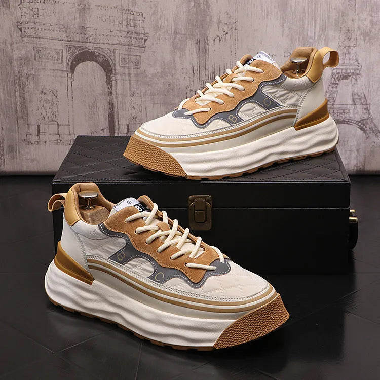 Men's Comfortable In The High Tide Sneakers Breathable Color Blocking - Bellarte Enchanté Men's Comfortable In The High Tide Sneakers Breathable Color Blocking