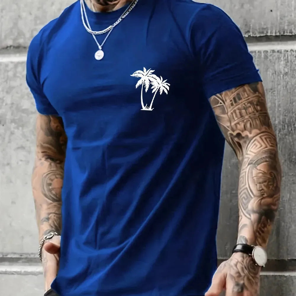 Men's Cotton Plus Size Printed Top - Bellarte Enchanté Men's Cotton Plus Size Printed Top