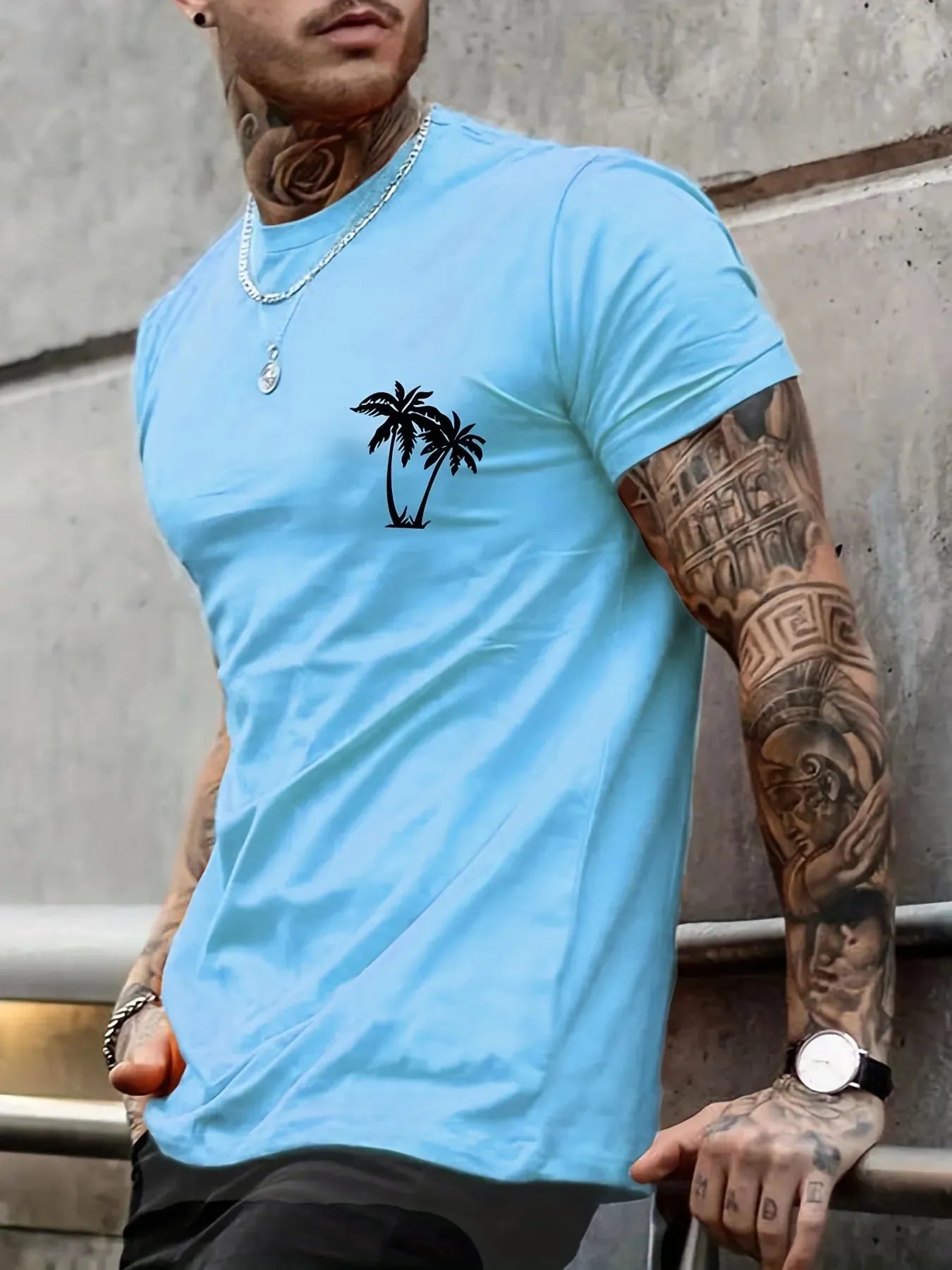 Men's Cotton Plus Size Printed Top - Bellarte Enchanté Men's Cotton Plus Size Printed Top
