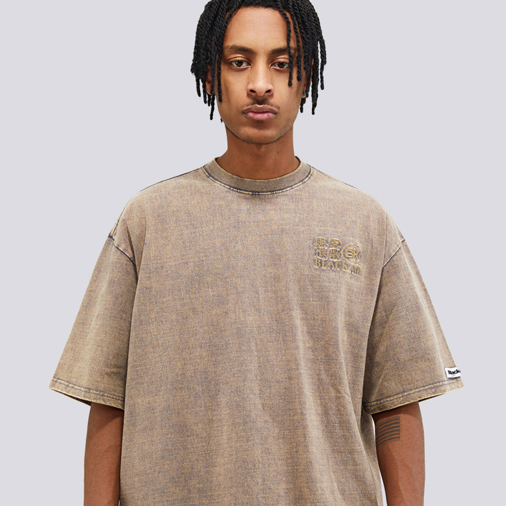 Men's Embroidered Wash Short Sleeve - Bellarte Enchanté Men's Embroidered Wash Short Sleeve