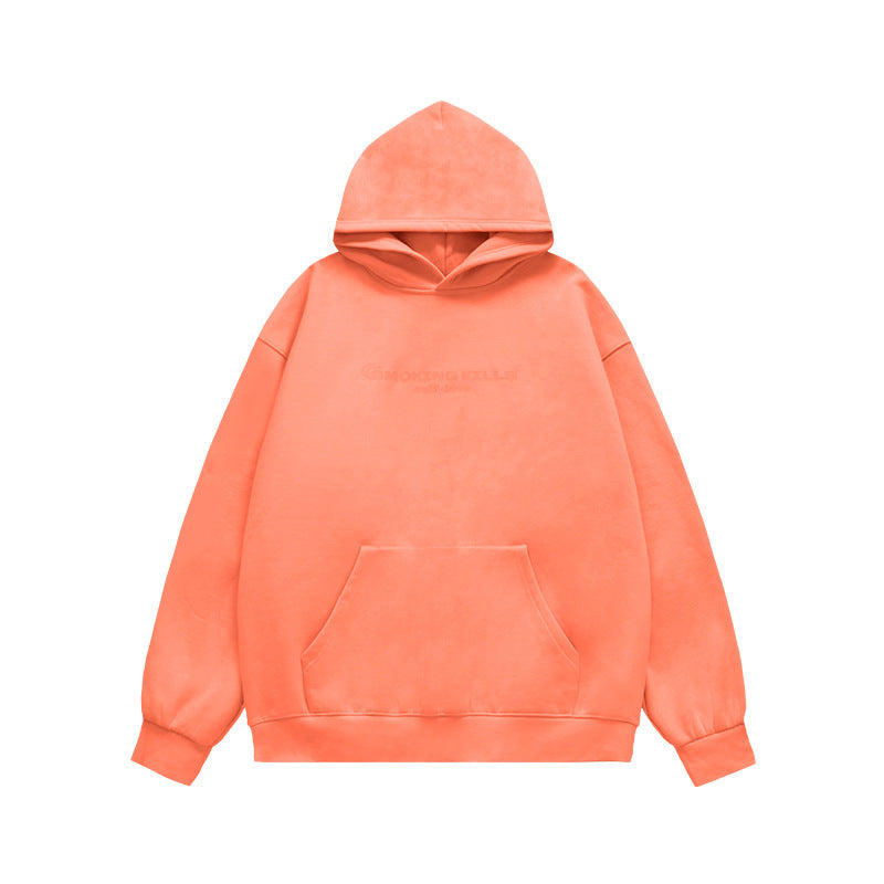 Men's Gel Printing Velvet Padded Hooded Sweatshirt - Bellarte Enchanté Men's Gel Printing Velvet Padded Hooded Sweatshirt