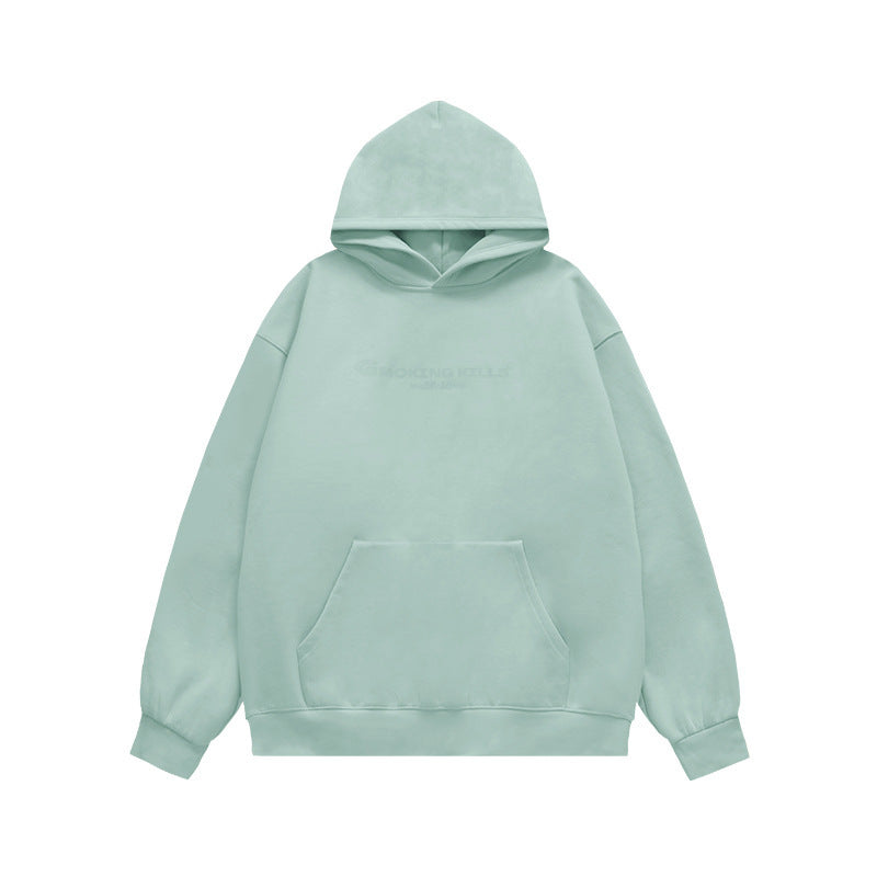 Men's Gel Printing Velvet Padded Hooded Sweatshirt - Bellarte Enchanté Men's Gel Printing Velvet Padded Hooded Sweatshirt