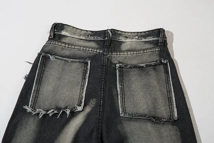 Men's Hip Hop Trendy Frayed Stitching Jeans - Bellarte Enchanté Men's Hip Hop Trendy Frayed Stitching Jeans