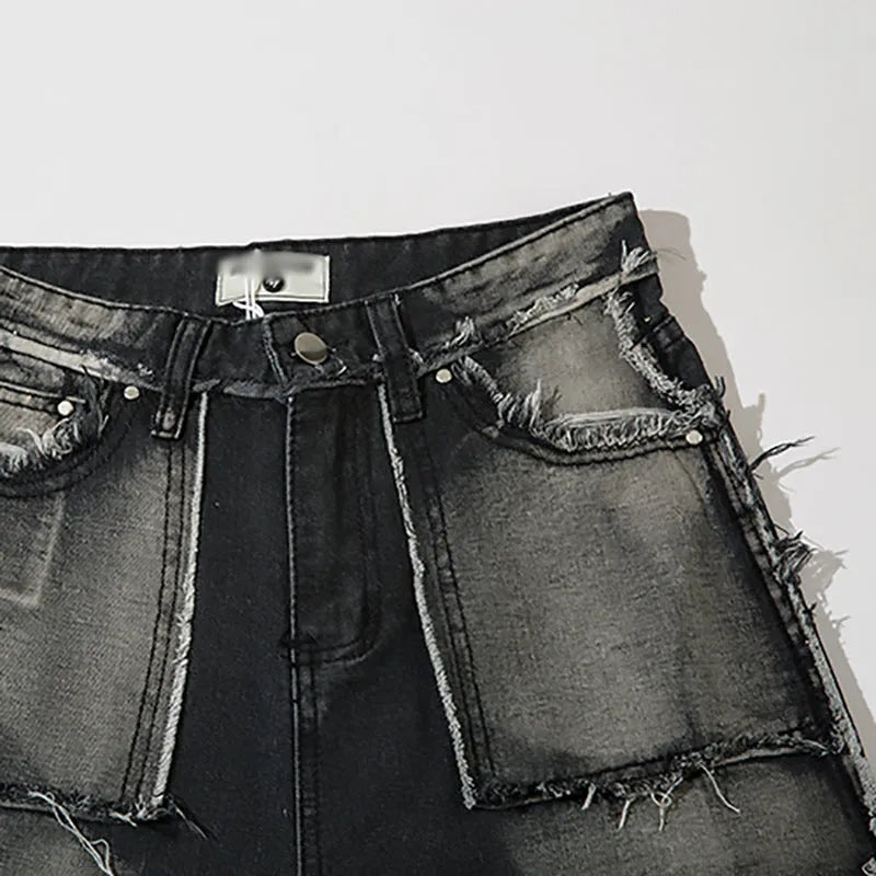Men's Hip Hop Trendy Frayed Stitching Jeans - Bellarte Enchanté Men's Hip Hop Trendy Frayed Stitching Jeans
