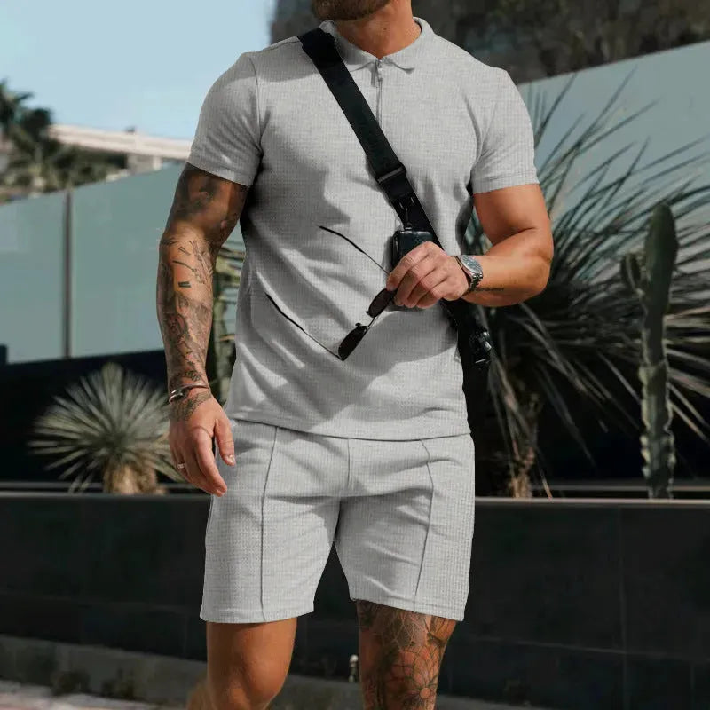 Men's Short Sleeve Shorts Casual Suit Summer - Bellarte Enchanté Men's Short Sleeve Shorts Casual Suit Summer