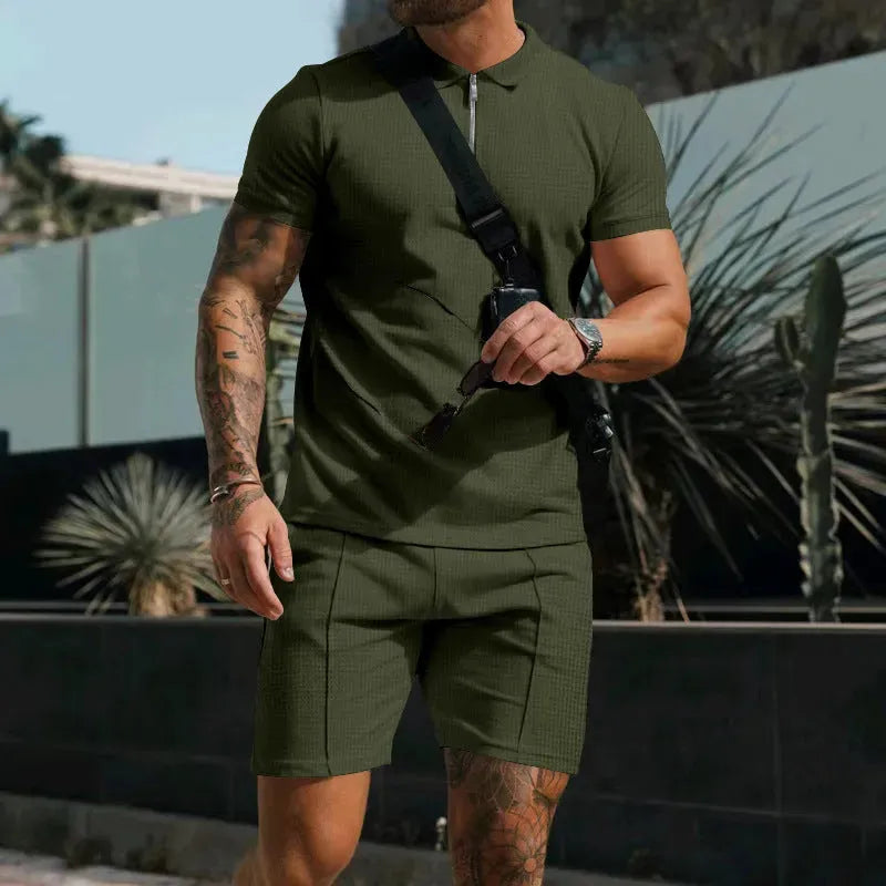 Men's Short Sleeve Shorts Casual Suit Summer - Bellarte Enchanté Men's Short Sleeve Shorts Casual Suit Summer