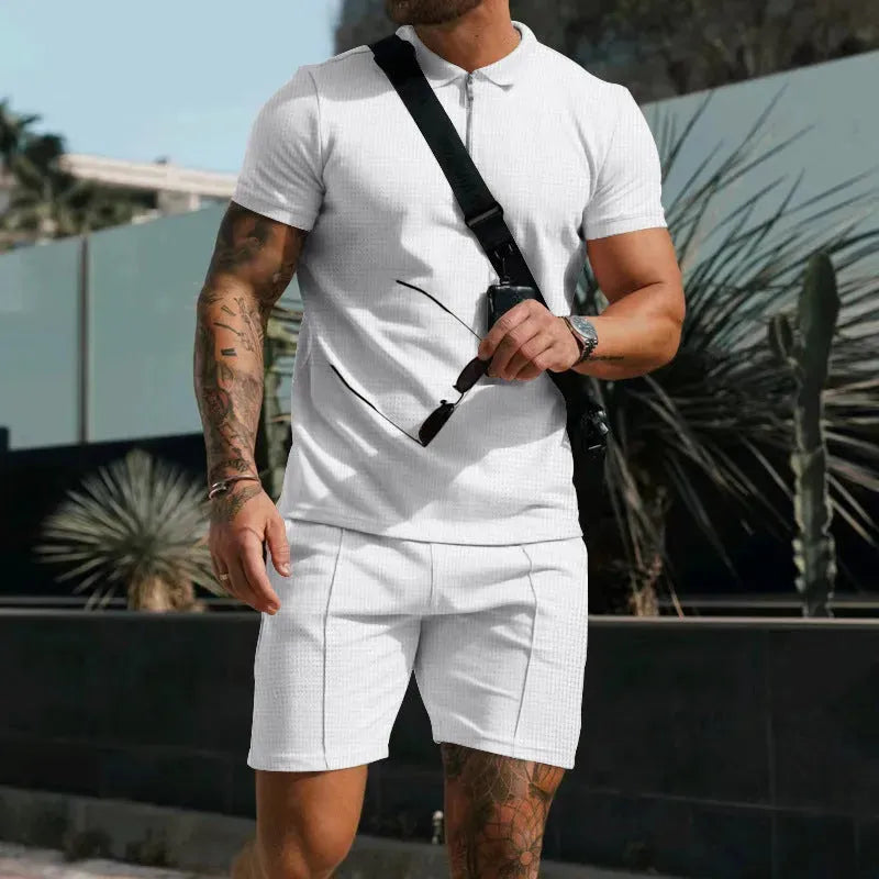 Men's Short Sleeve Shorts Casual Suit Summer - Bellarte Enchanté Men's Short Sleeve Shorts Casual Suit Summer
