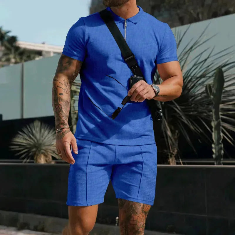 Men's Short Sleeve Shorts Casual Suit Summer - Bellarte Enchanté Men's Short Sleeve Shorts Casual Suit Summer